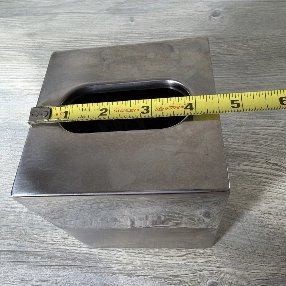 Bed Bath Beyond Stainless Steel Tissue Box Cover Vanity Holder Galaxy Boutique